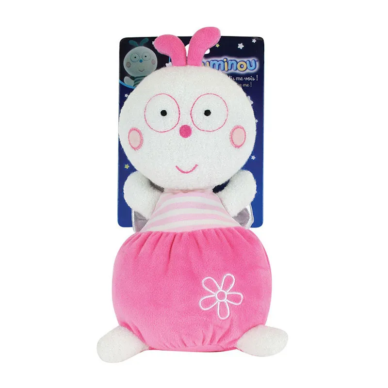 Peluche lumineuse 30cm Luciole Rose - 0m+-1