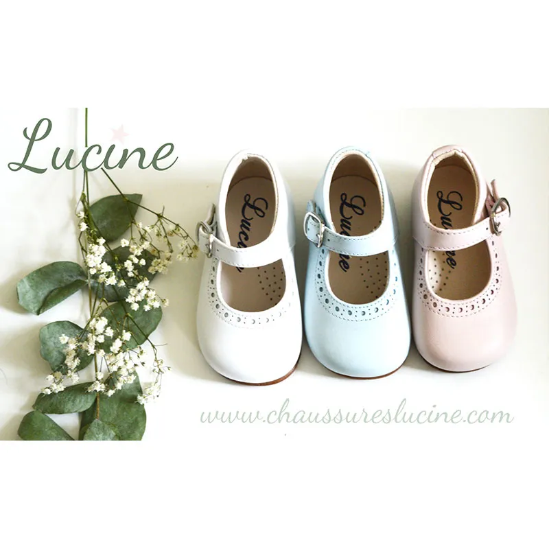 Chaussures Babies Charles IX Alice à boucle - Cuir Rose pâle-5