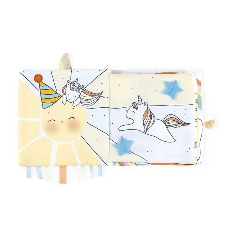 Livre d'éveil tissu La licorne joyeuse - 0m+-2