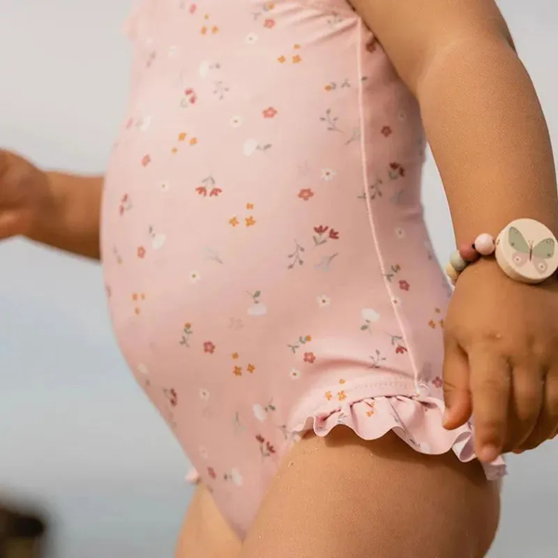 Maillot de bain 1pc à volants - Little Pink Flowers-2