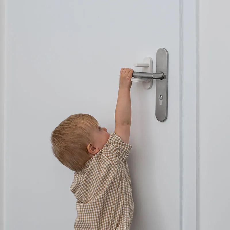 Butoir poignée de porte plastique - Blanc-2