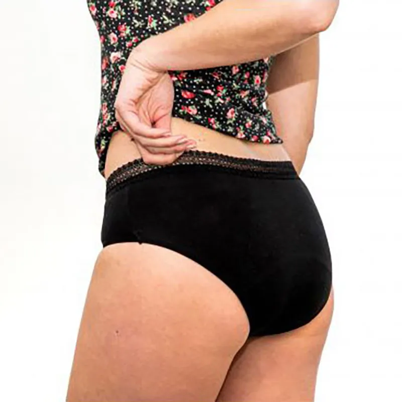 Shorty menstruel Ado Bien être BIO - Noir-2