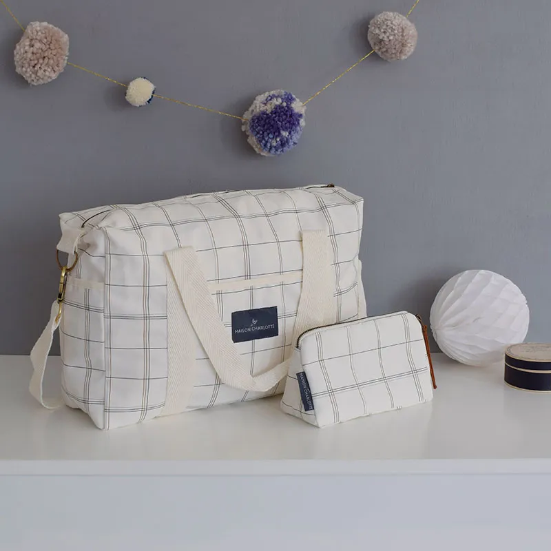 Trousse de toilette Coton BIO canevas Saint Honoré - Naturel-4