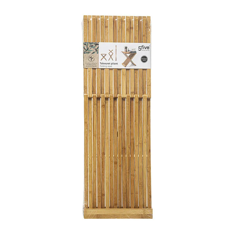 Tabouret pliant Bambou - 40x32x45cm-4