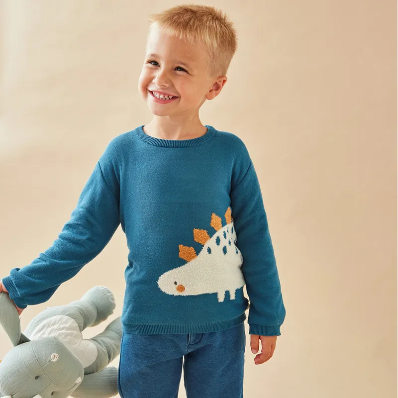 Pull Dinos - Bleu canard-0