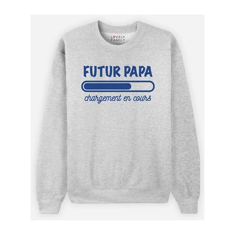Sweat Homme Futur papa chargement en cours - Gris Chiné-0