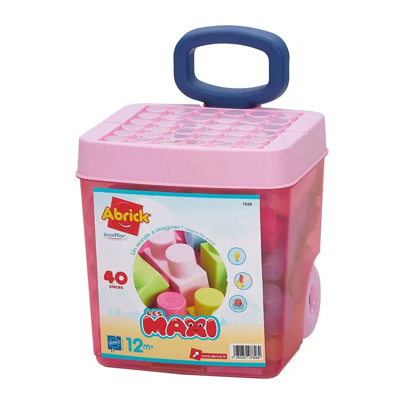 Chariot de briques Rose 40pcs Abrick Maxi - 12m+-2