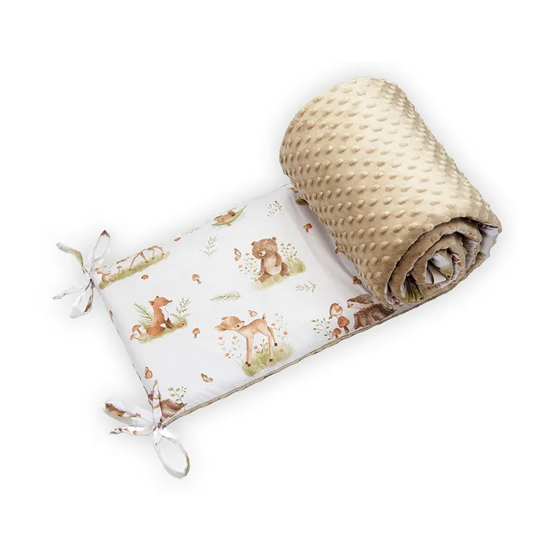Tour de lit Coton Minky Histoire de la forêt - 30x180cm-0