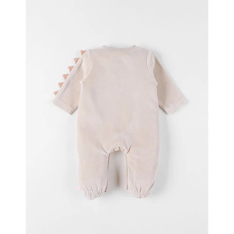 Dors-bien bébé Velvet Funny dino - Beige-1