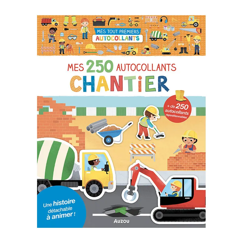 Mes 250 autocollants Chantier - 36m+ - AUZOU-0