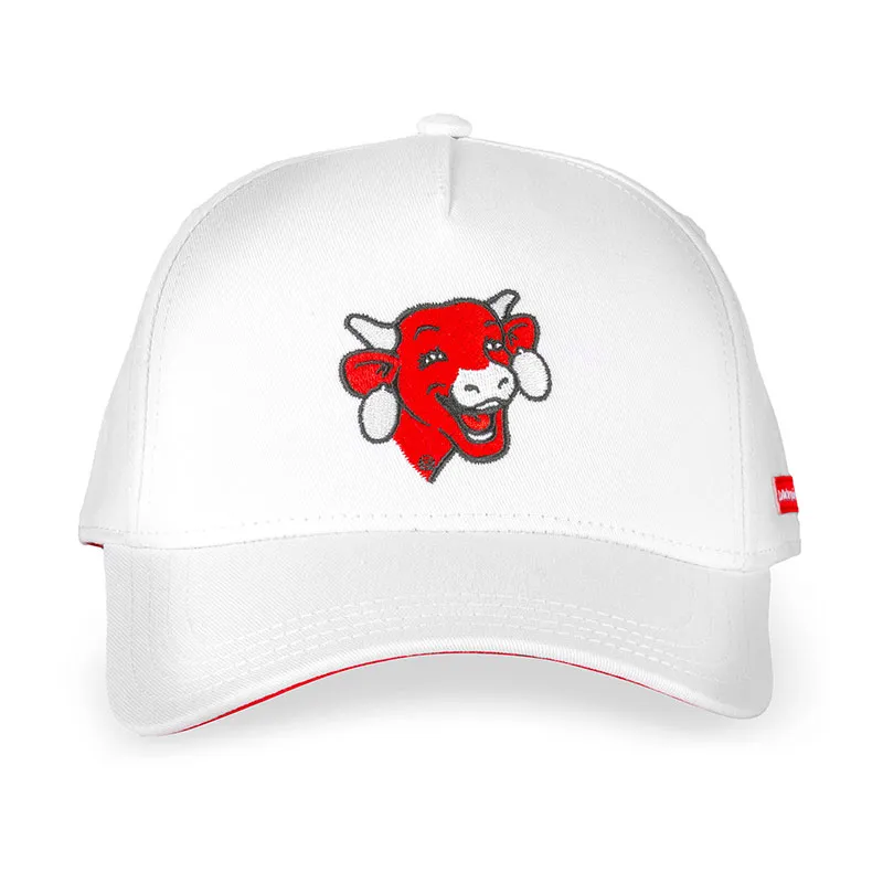 Casquette baseball homme en coton La Vache Qui Rit Cow - Blanc/Rouge-0