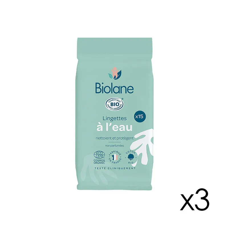 3 Paquets de Lingettes Douceur Pocket BIO - 3x15-0