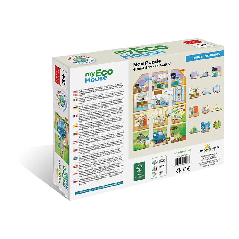 Puzzle Montessori Ma maison écologique 12pcs - 3+-1