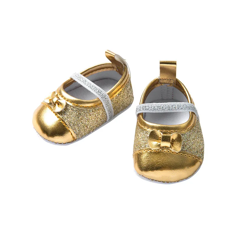 Ballerines paillettes Dorée - Poupée 30-34/38-45cm-0