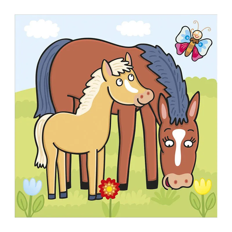 3 Puzzles 3-4-5pcs Bébés Animaux - 24m+-3
