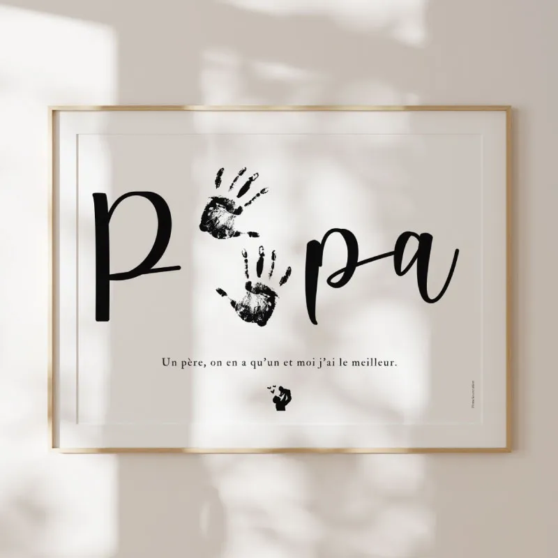 Affiche pour Papa + encrier Jaune-2