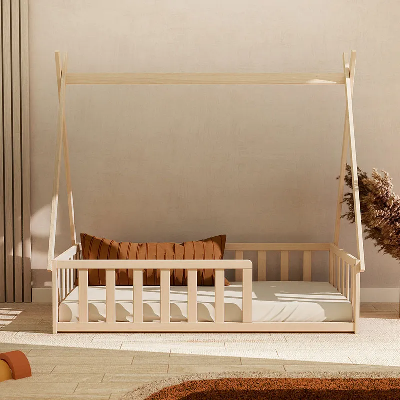 Lit bébé au sol + Tipi - 70x140cm-1