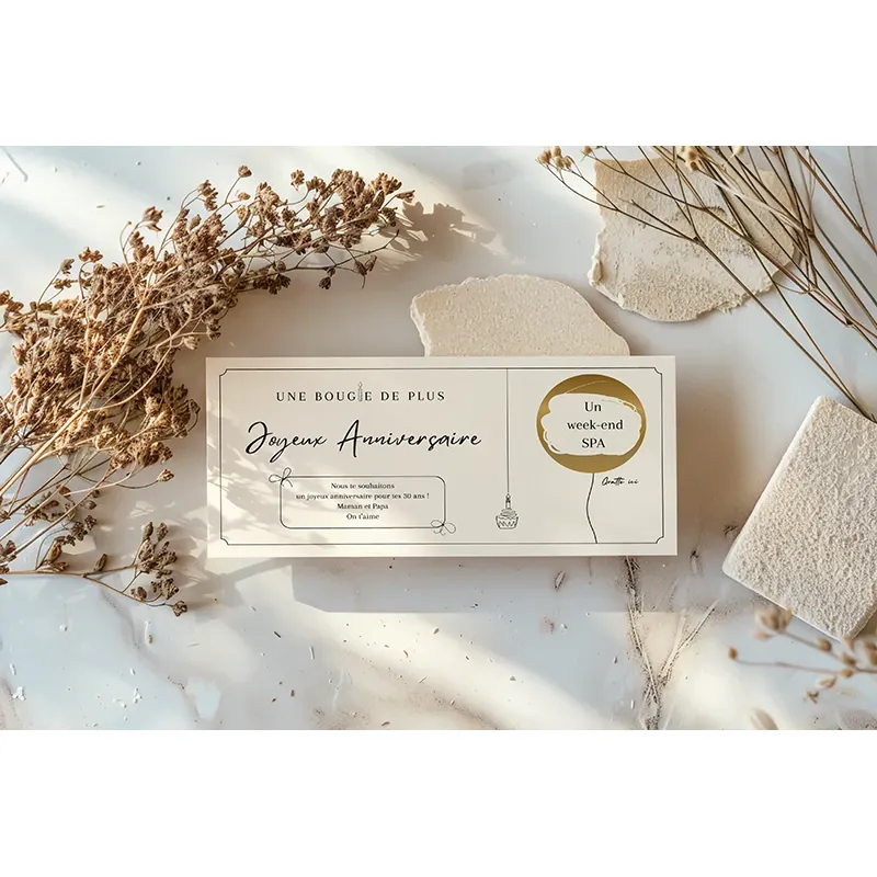 Carte à gratter DL - Anniversaire Élégant-1