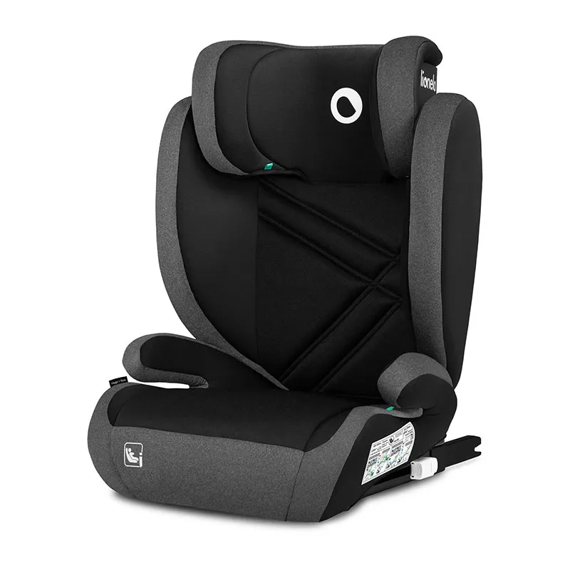 Siège-auto I-Size/Isofix ou Ceinturé Hugo 100-150cm - Black Grey-0