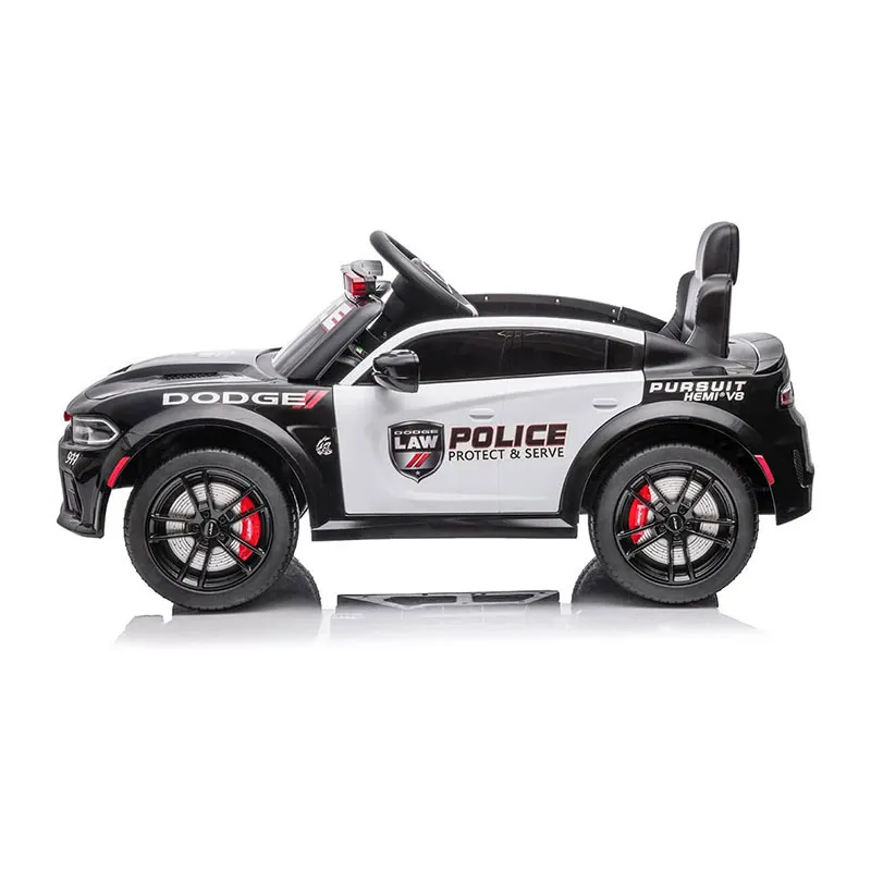Voiture élec. Dodge Police Noir - 36m+-2