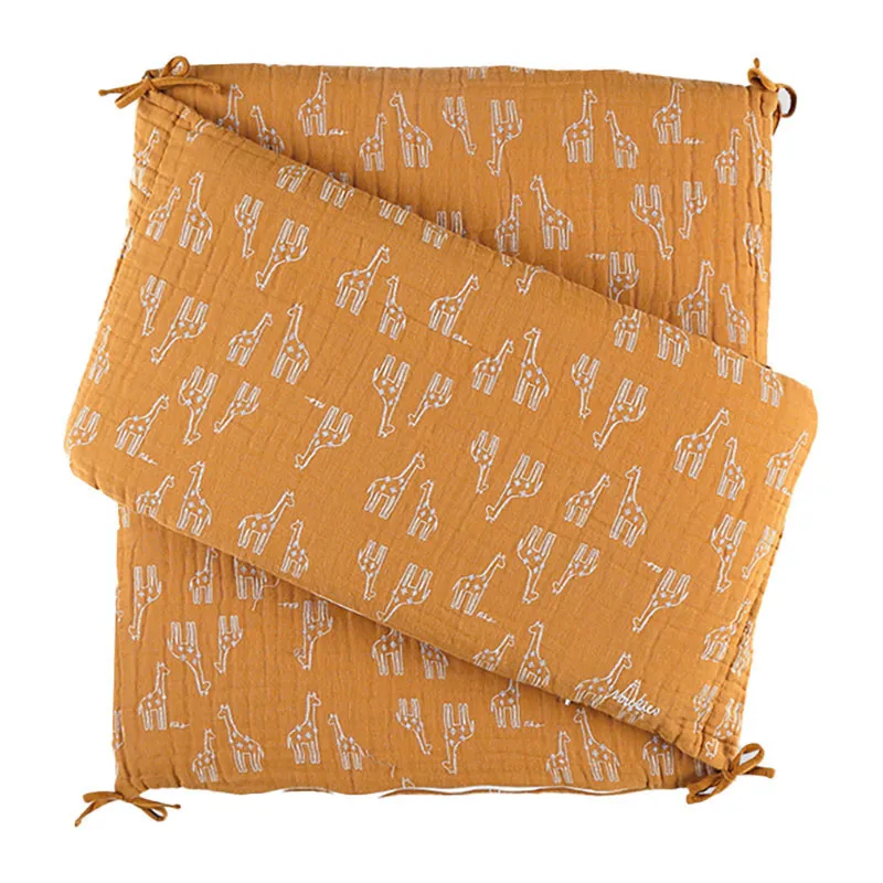 Tour de lit respirant M&M Ocre - 180x33cm-0