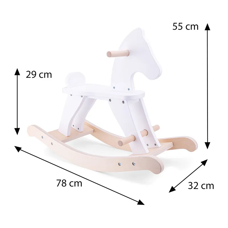 Cheval à bascule Blanc - 12m+-5