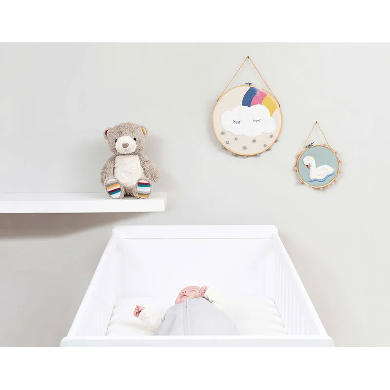 Peluche veilleuse musicale Bruno l'Ours - Gris-2