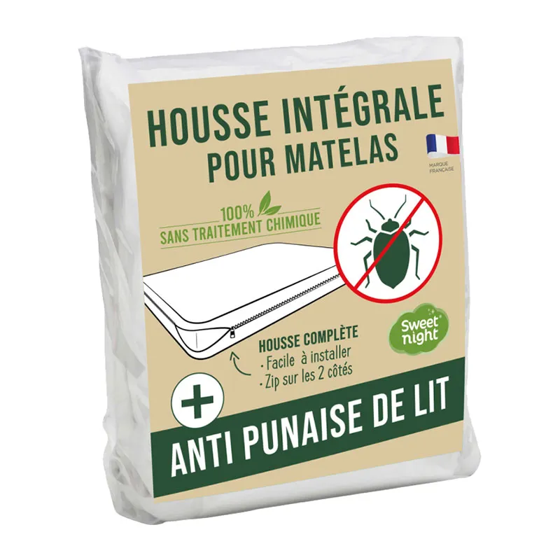 Housse intégrale matelas Anti punaise de lit non imperméable Enfant-0
