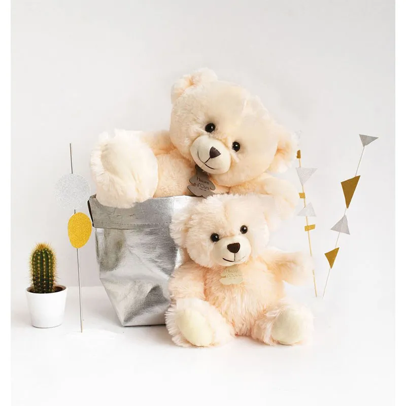 Peluche Ours Titours & Bellydou Crème - 30cm-1
