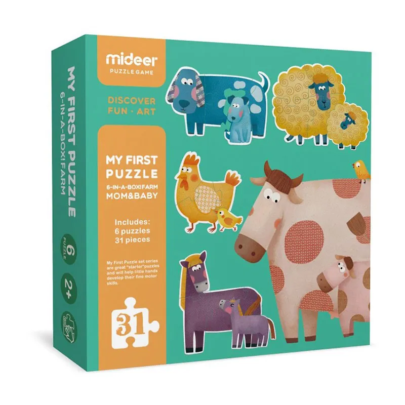 Mon 1er Puzzle Animaux/Bébé 21pcs - 24m+-0