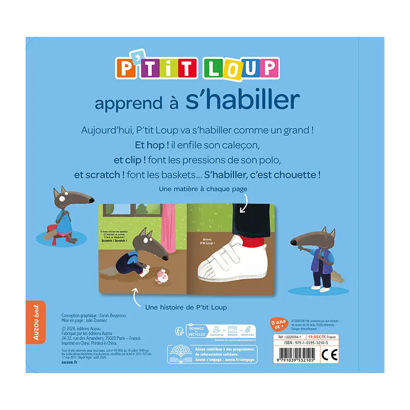 P'tit Loup apprend à s'habiller - 36m+-2