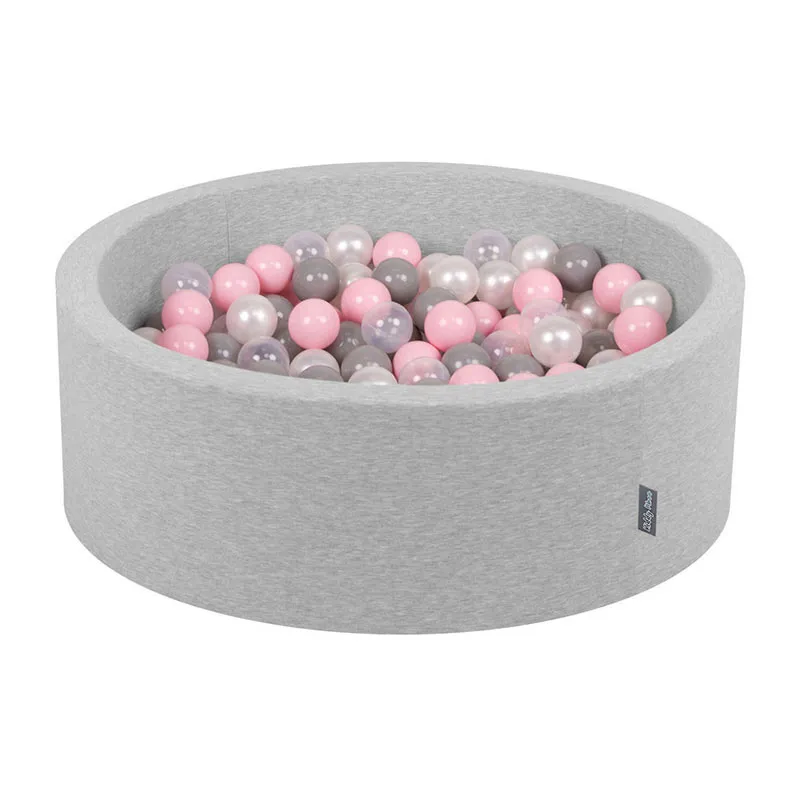 Piscine balles rond Gris/Perle/Rose + 200b. - 90x30cm-0