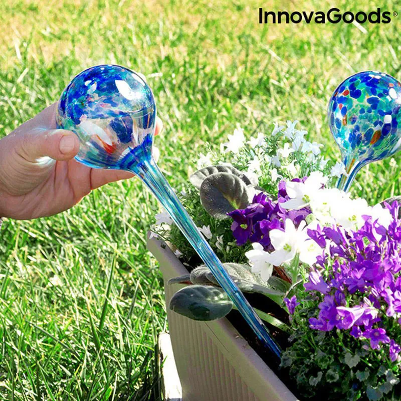 2 Globes d'arrosage Bleu - 32x11x15cm-5