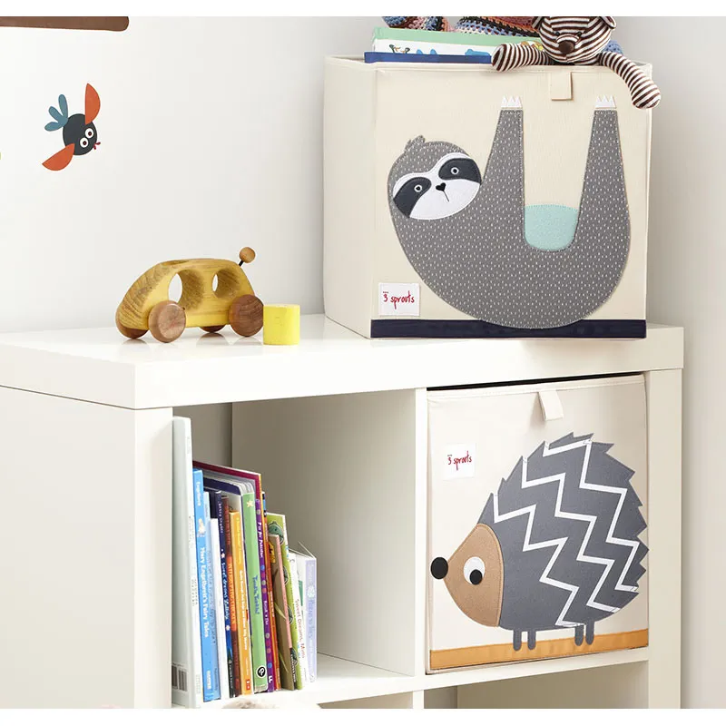 Cube de rangement jouets Paresseux - 33x33cm-2
