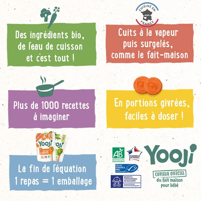 Pack Mes 1er Hachés de Viandes Bio et Poissons Sauvages MSC - 50 repas - 4m+-9