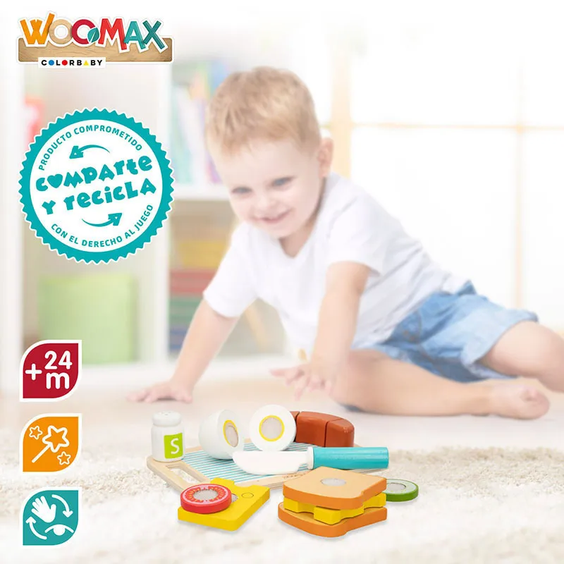 Planche Petit déjeuner Bois 14pcs - 24m+-4