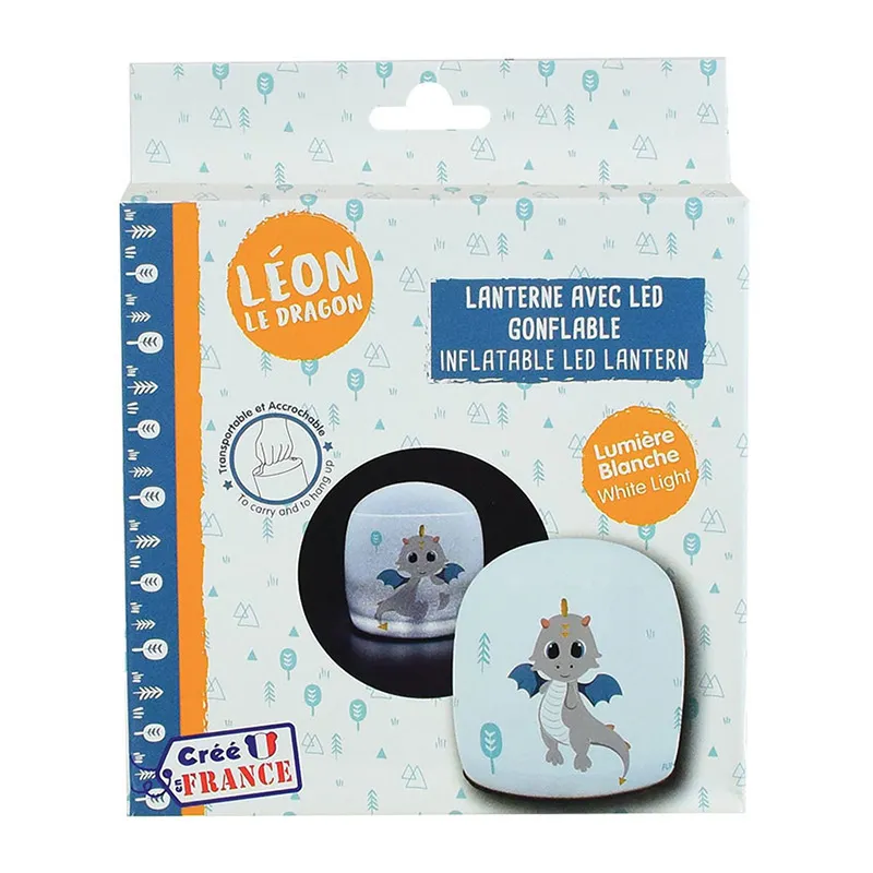 Lampe veilleuse gonfl. Ø13cm Léon le Dragon - 36m+-5