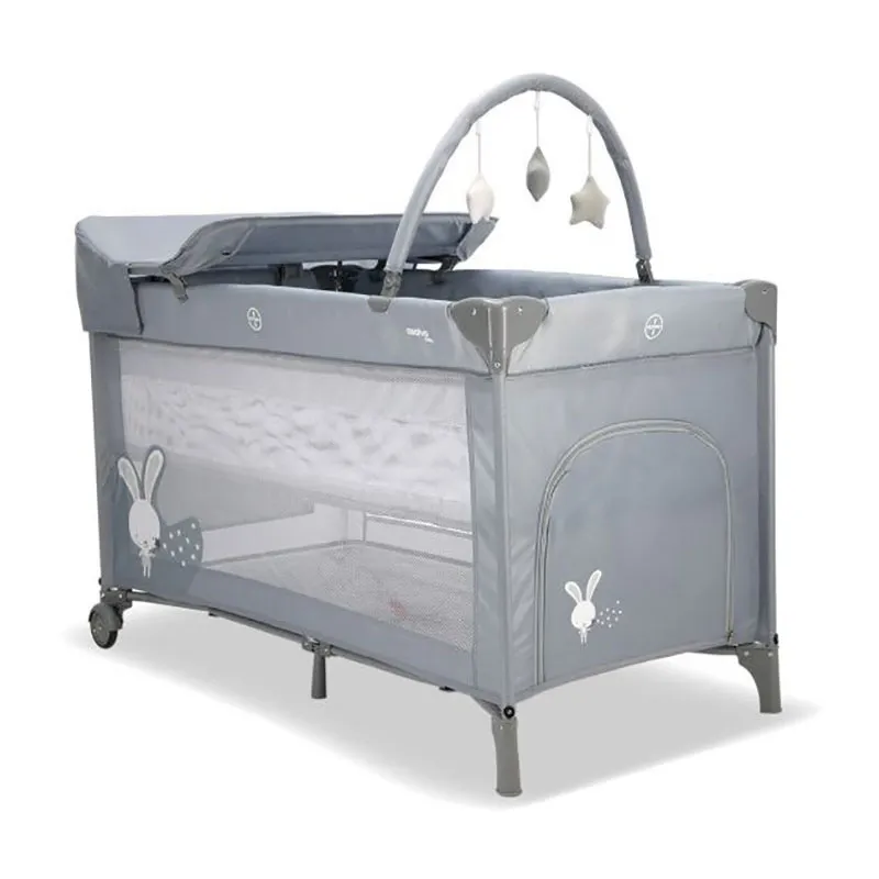 Lit Parapluie à double hauteur Lapin Gris - 0m+-5