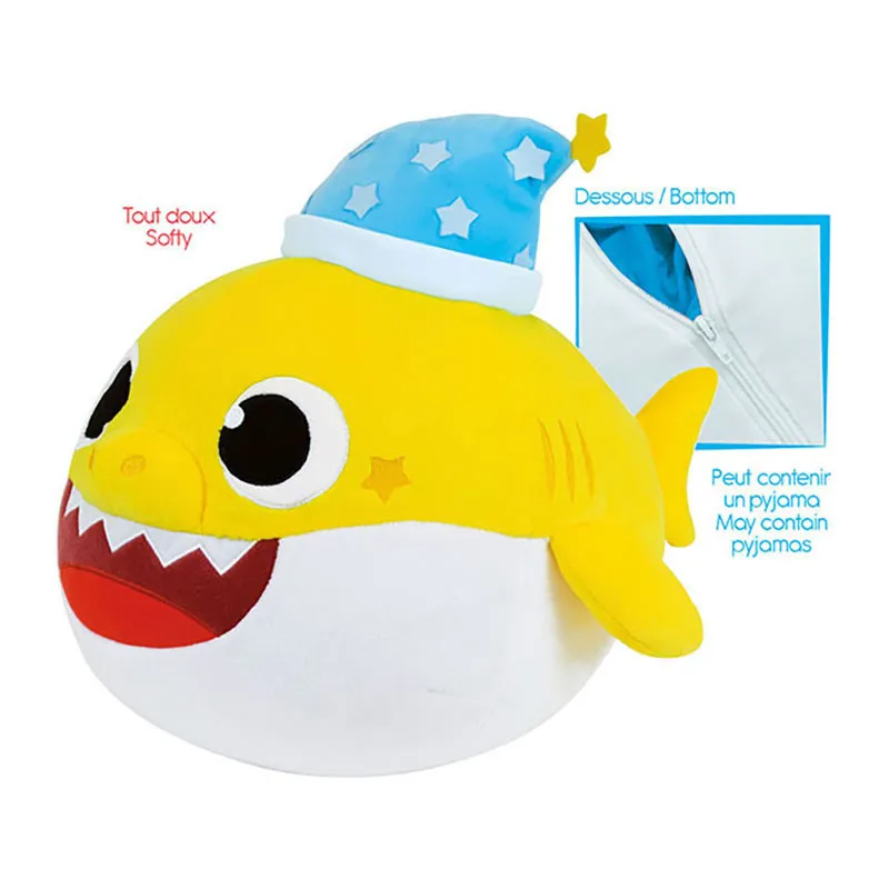 Peluche range-pyjama 45cm Baby Shark - 12m+-3
