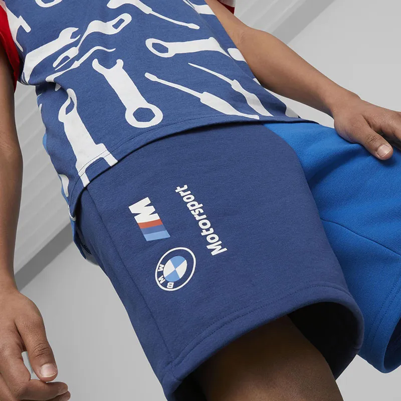 Short Garçon BMW MMS ESS - Bleu/Rouge - PUMA-4