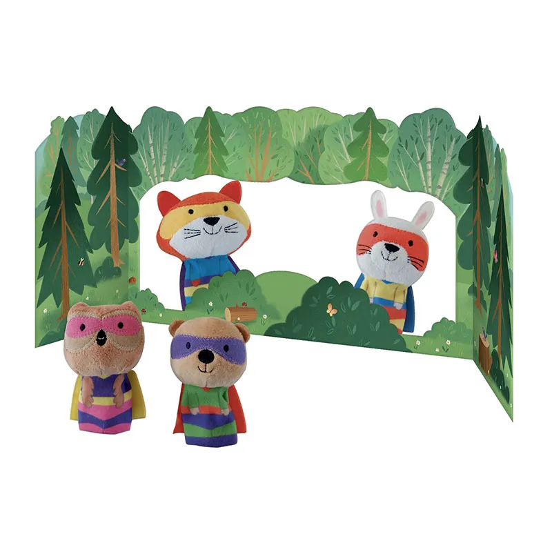 Coffret marionnettes à doigts Les mini-héros de la forêt - 12m+-1