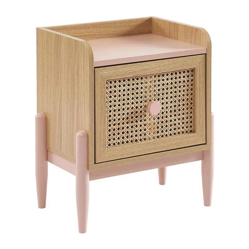 Table de chevet Pablo Rose - 40x30x51,5cm-1
