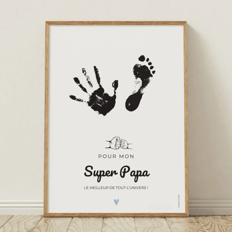 Affiche Super Papa + Encrier Noir - A4-3