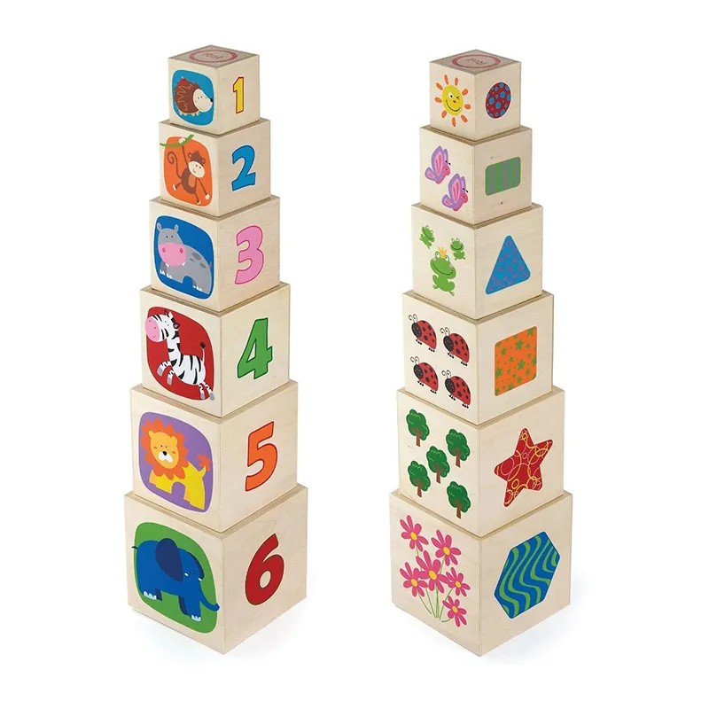 Cubes gigognes nature - 12m+-3