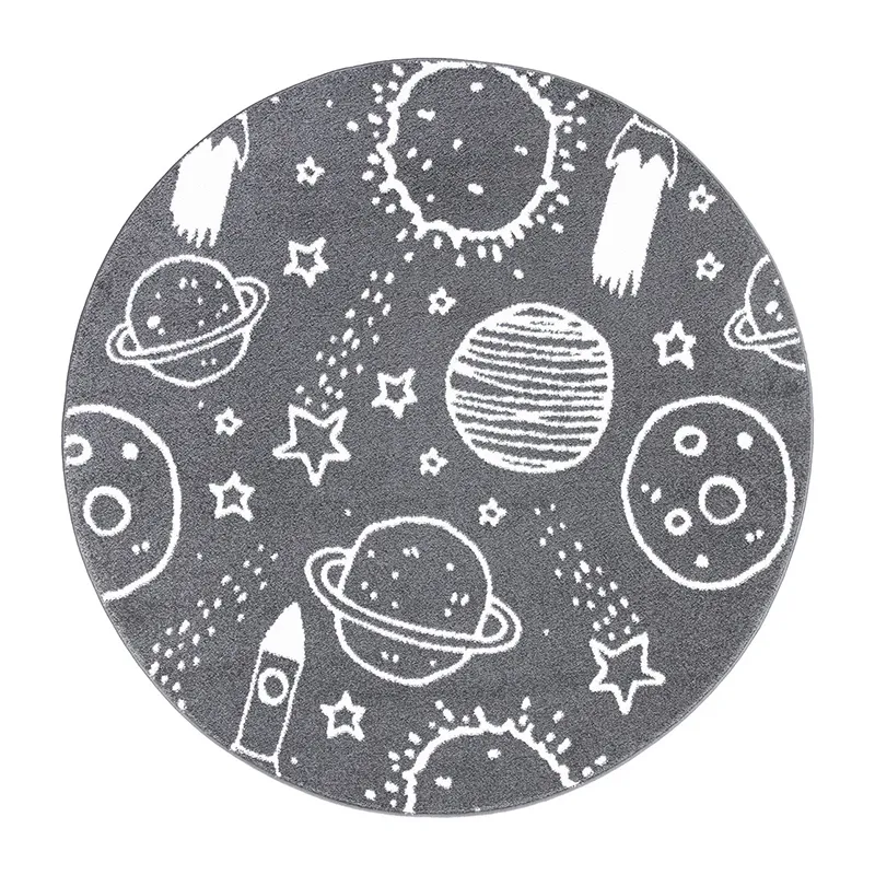 Tapis rond Anime espace Gris - ø120cm-1