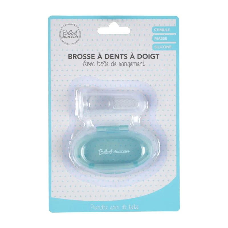 Brosse à dents à doigt - 4,5x2,8x7,5cm-1