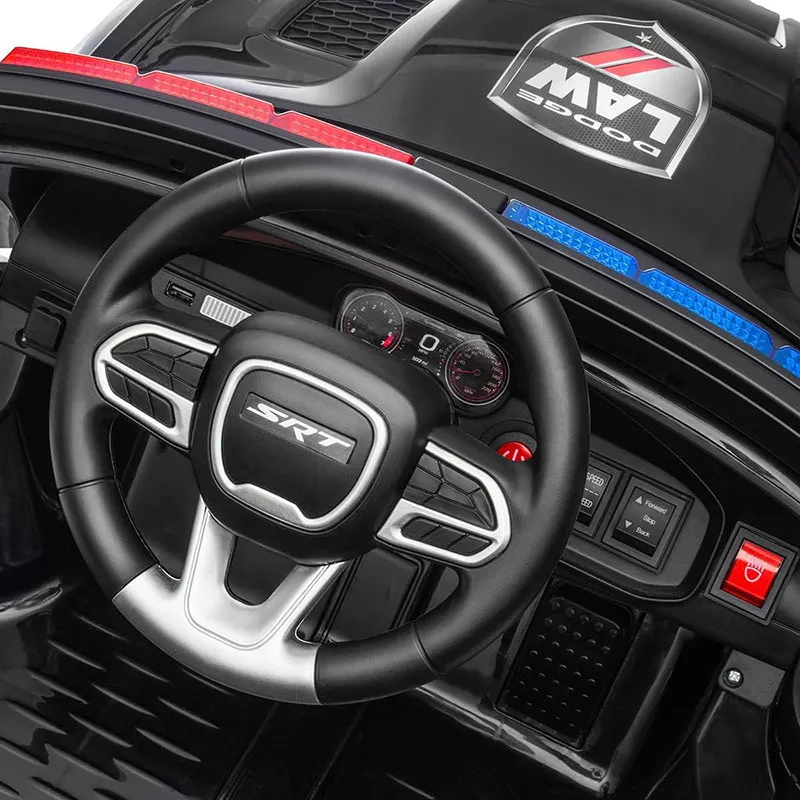 Voiture élec. Dodge Police Noir - 36m+-7