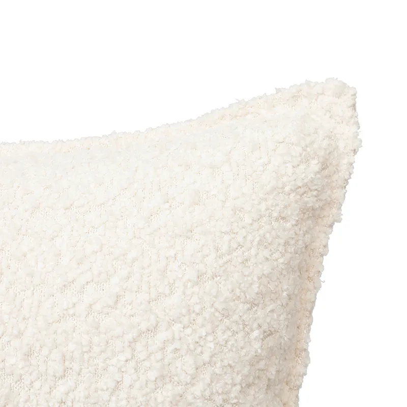Coussin bouclette Soana Ivoire - 30x50cm-1