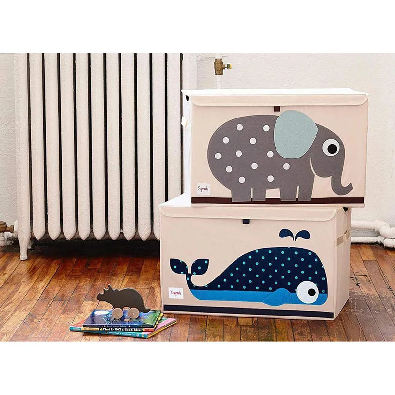 Coffre à jouets Baleine - 60x38x36cm-2