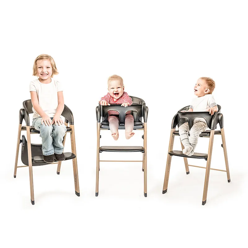 Chaise haute + Transat Levels Newborn Bois/Blanc - 0m+-12